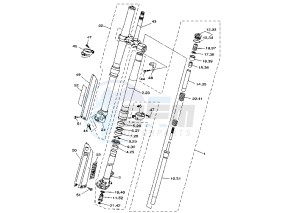 YZ F 250 drawing FRONT FORK MY01