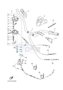 YFM700R YFM70RSBH RAPTOR 700R (2LSB) drawing STEERING HANDLE & CABLE