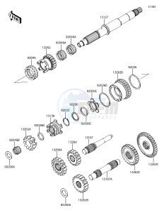 BRUTE FORCE 750 4x4i EPS KVF750HGF EU drawing Transmission