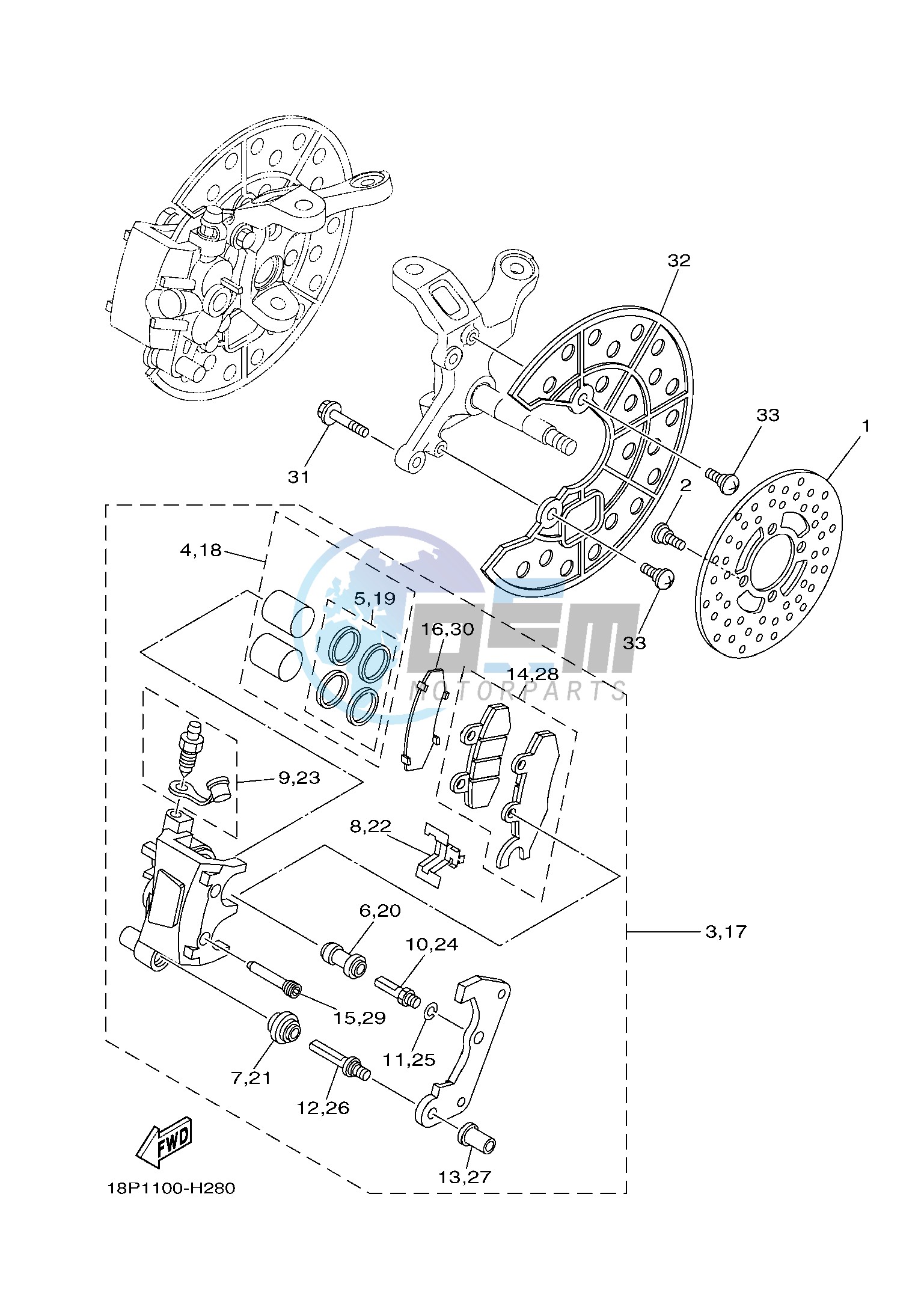 FRONT BRAKE CALIPER