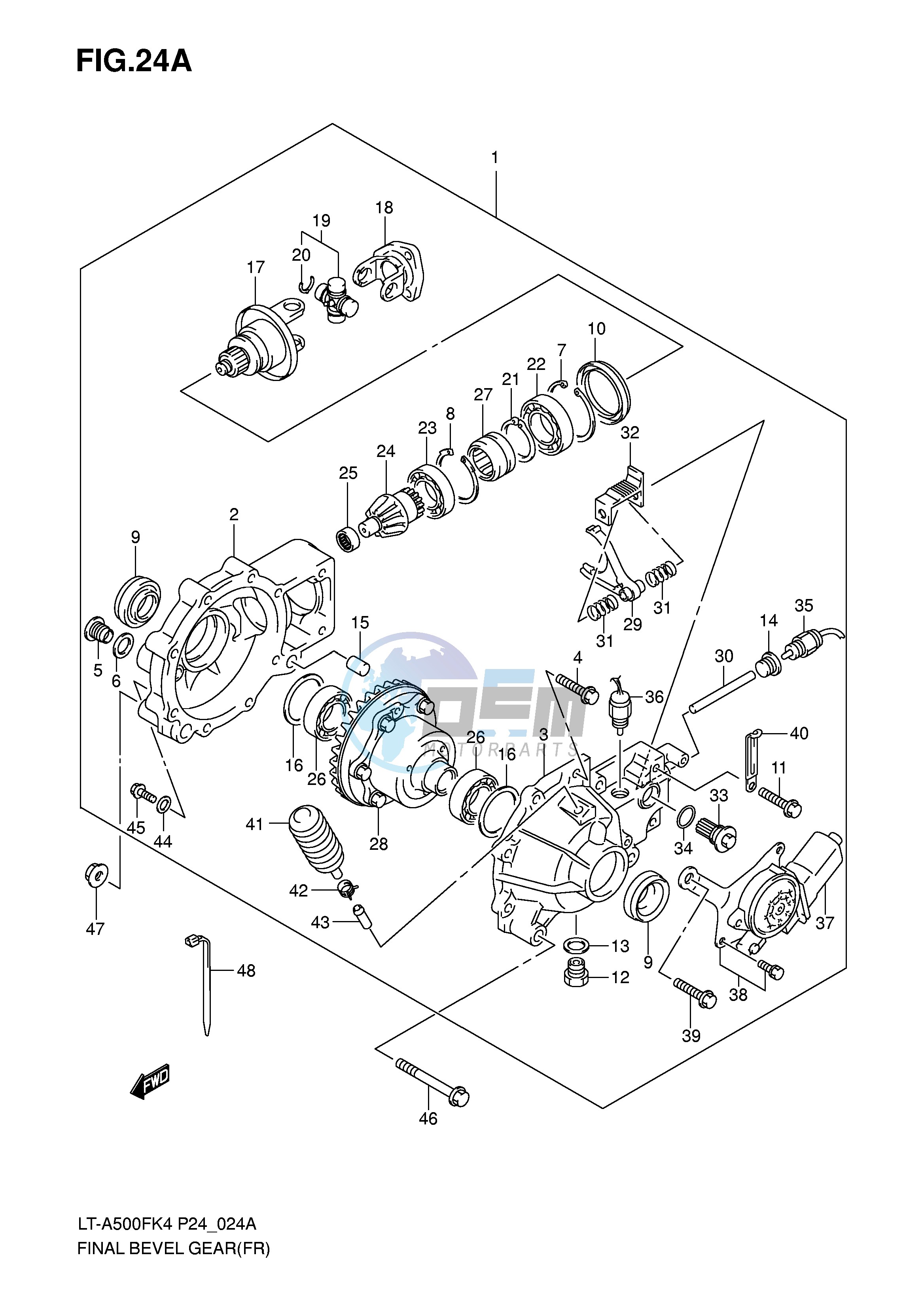 FINAL BEVEL GEAR (FRONT)(MODEL K7)