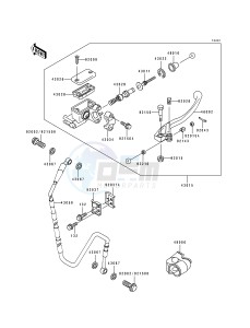 KX 125 K [KX125] (K) [KX125] drawing FRONT MASTER CYLINDER