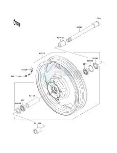 VN 1600 D [VULCAN 1600 NOMAD] (D1) D1 drawing FRONT HUB