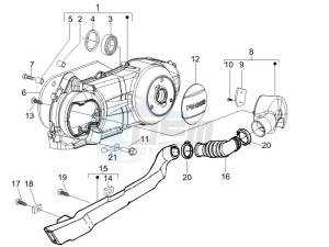 Liberty 200 4t e3 drawing Crankcase cover - Crankcase cooling