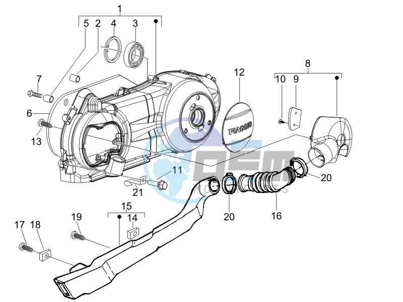 Crankcase cover - Crankcase cooling