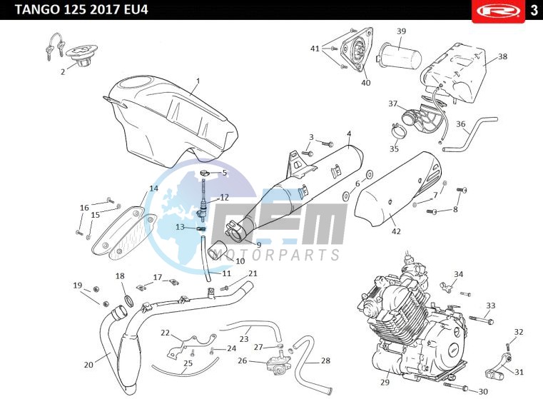 TANK-EXHAUST-COMPLET ENGINE