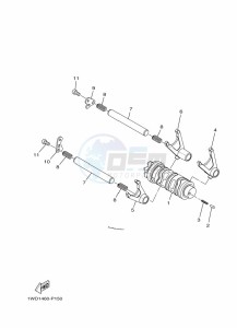 YZF320-A YZF-R3 (B2XH) drawing SHIFT CAM & FORK