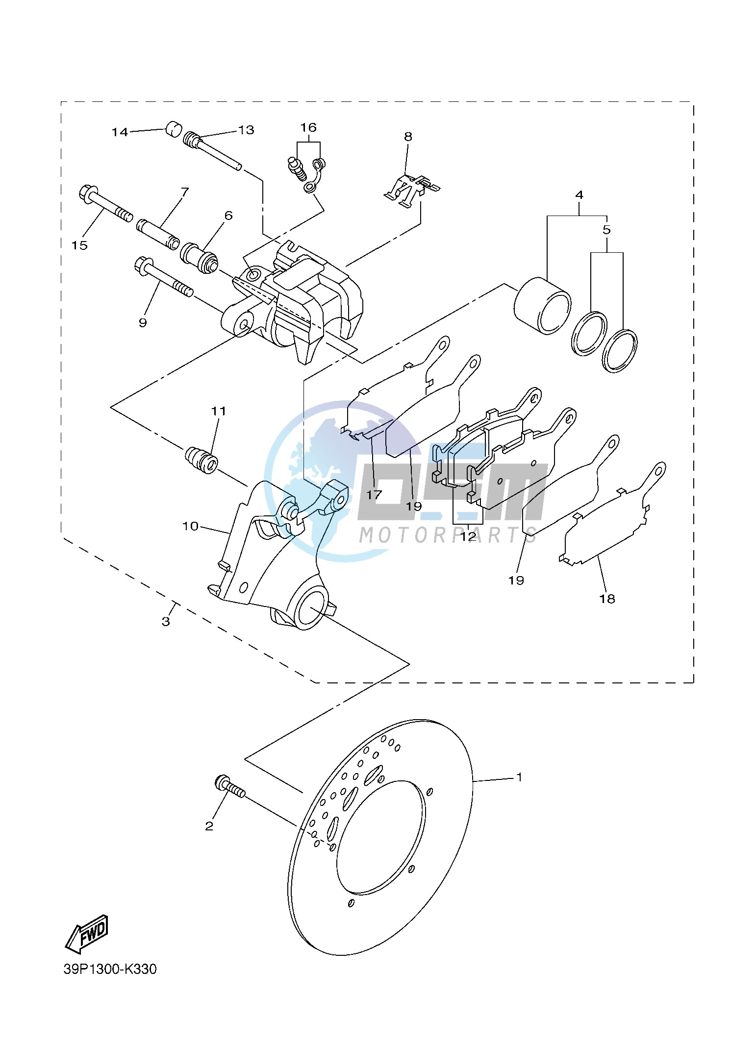 REAR BRAKE CALIPER