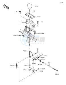 BRUTE FORCE 750 4x4i EPS KVF750HGF EU drawing Control