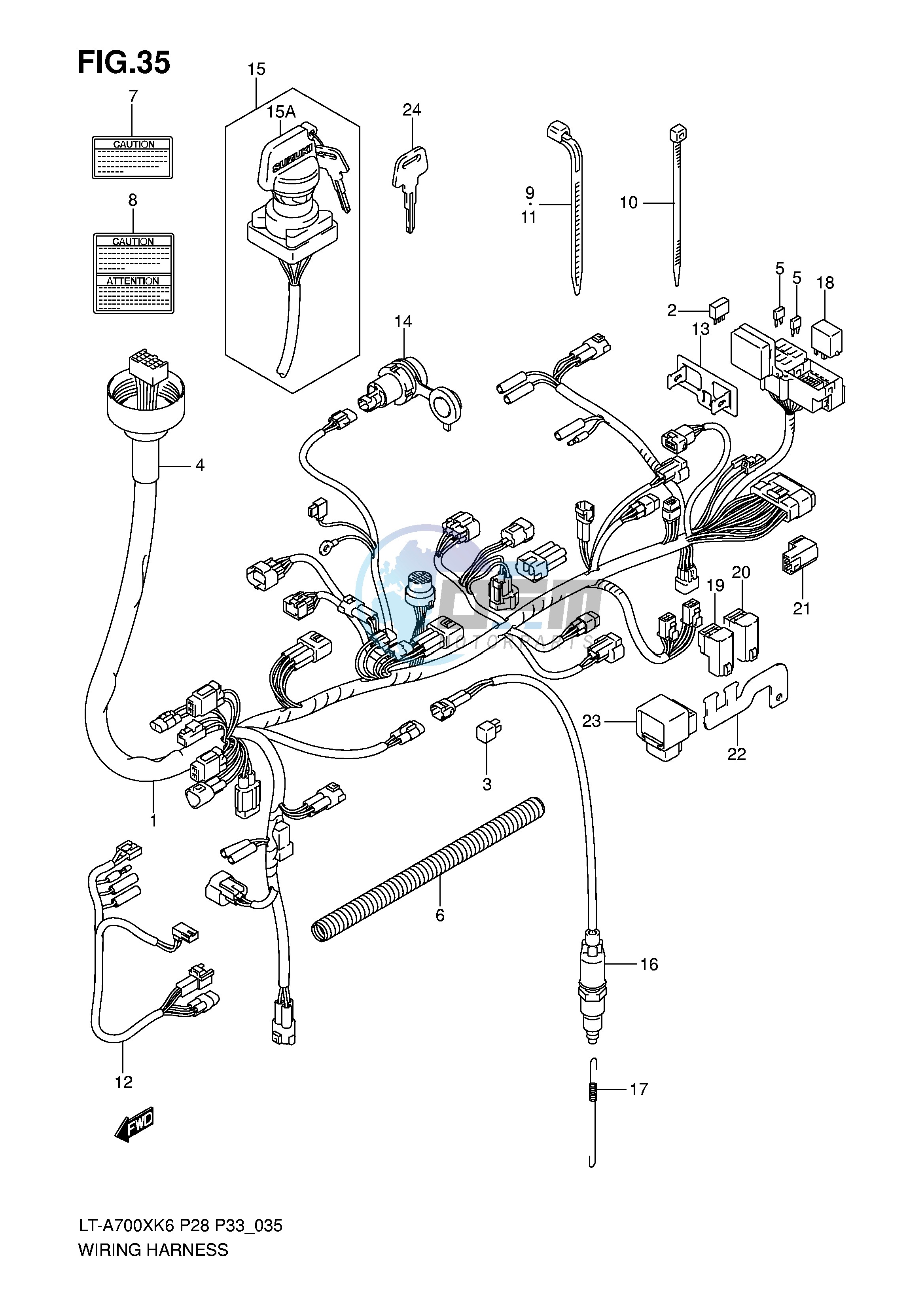 WIRING HARNESS (MODEL K6 ~F.NO.5SAAP41A 67110000)