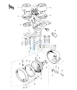 KE 125 A [KE125] (A3-A6) [KE125] drawing METERS_IGNITION SWITCH_HEADLIGHT -- 76-79- -