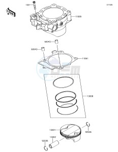 KX450F KX450HJF EU drawing Cylinder/Piston(s)