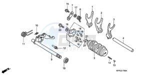 CBR125RW9 UK - (E / WH) drawing GEAR SHIFT DRUM