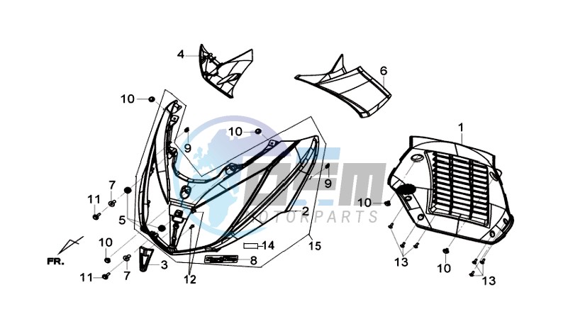 FRONT COVER /  INDICATORS / LEG INNER SHIELD