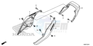 MSX125AH Europe Direct - (ED) drawing REAR COWL