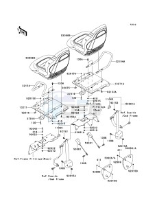 KRF 750 G [TERYX 750 FI 4X4] (G9F) G9F drawing SEAT