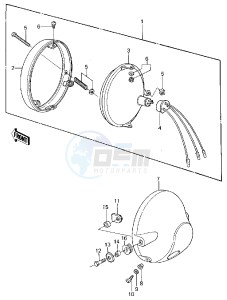 KZ 440 D [LTD BELT] (D1) [LTD BELT] drawing HEADLIGHT -- 80 D1- -