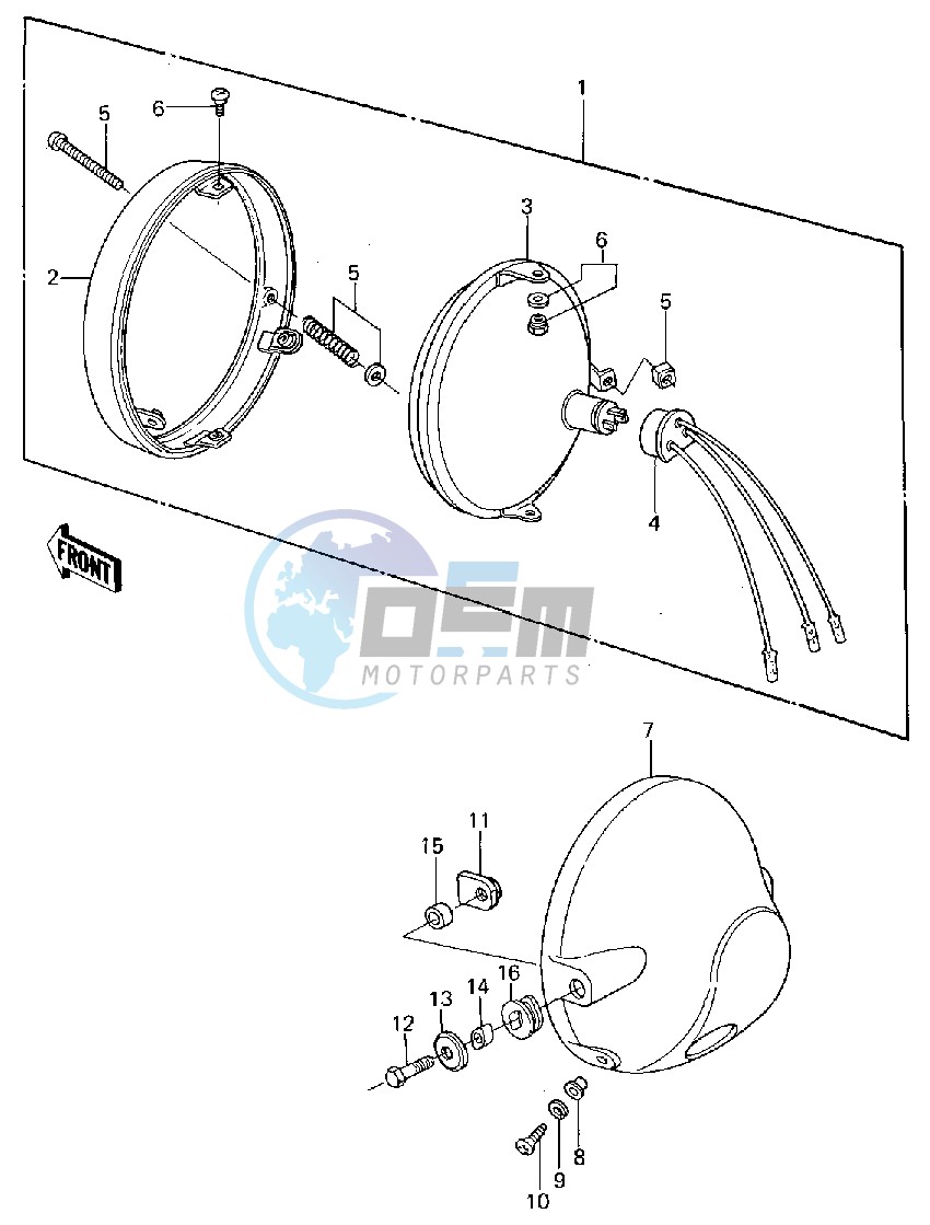 HEADLIGHT -- 80 D1- -