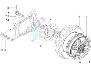 X Evo 125 Euro 3 (UK) drawing Rear wheel