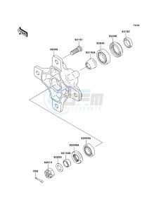 KFX700 KSV700B6F EU drawing Front Hub