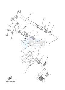 YZ250 (1SST) drawing SHIFT SHAFT