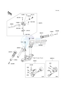 EX250 J [NINJA 250R] (J8F-J9FA) J9FA drawing HANDLEBAR-- J9F_J9FA- -