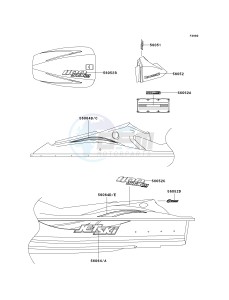 JT 1100 F [1100 STX D.I.] (F1-F2) [1100 STX D.I.] drawing DECALS-- JT1100-F1- -