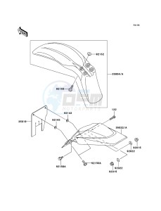 KLX110 KLX110A9F EU drawing Fenders