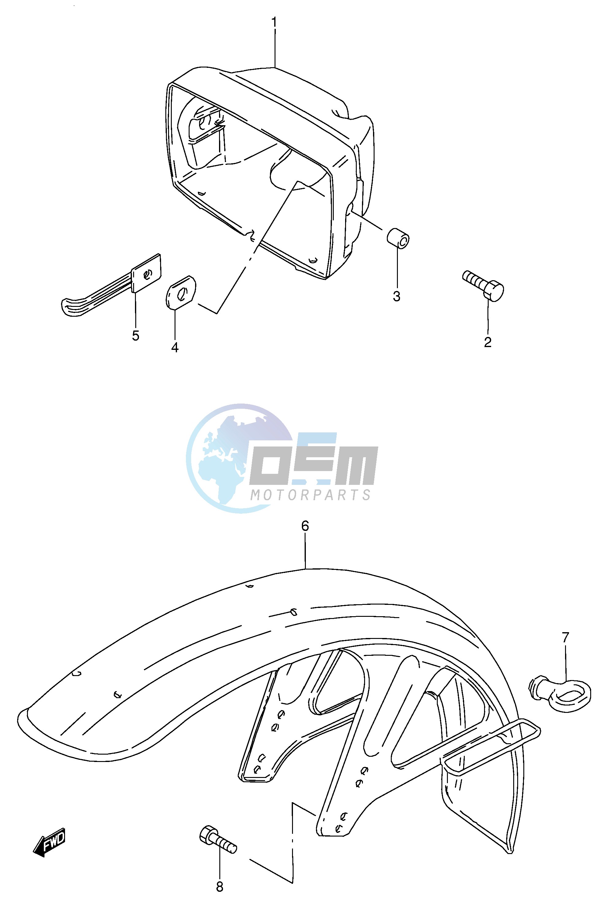 HEADLAMP HOUSING - FRONT FENDER