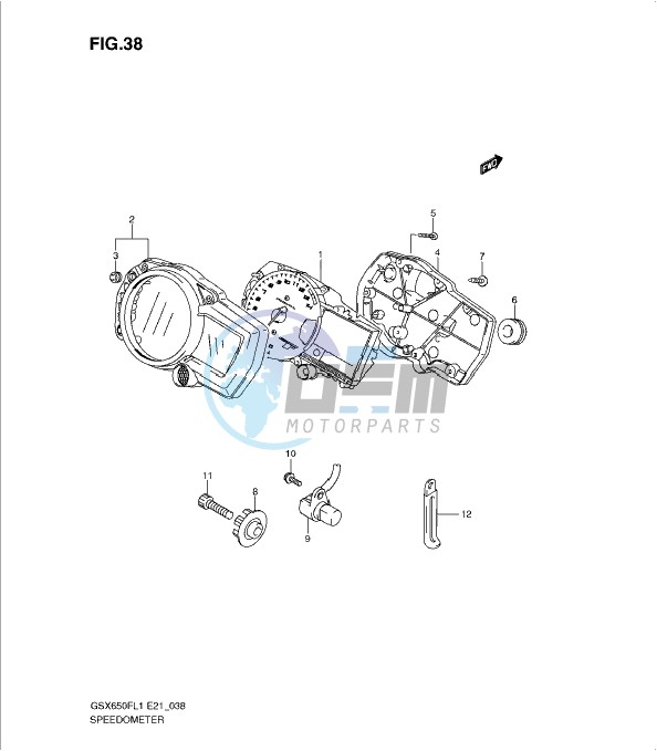 SPEEDOMETER (GSX650FL1 E21)