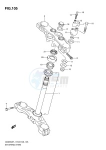 GSX650F (E3-E28) Katana drawing STEERING STEM (GSX650FL1 E3)