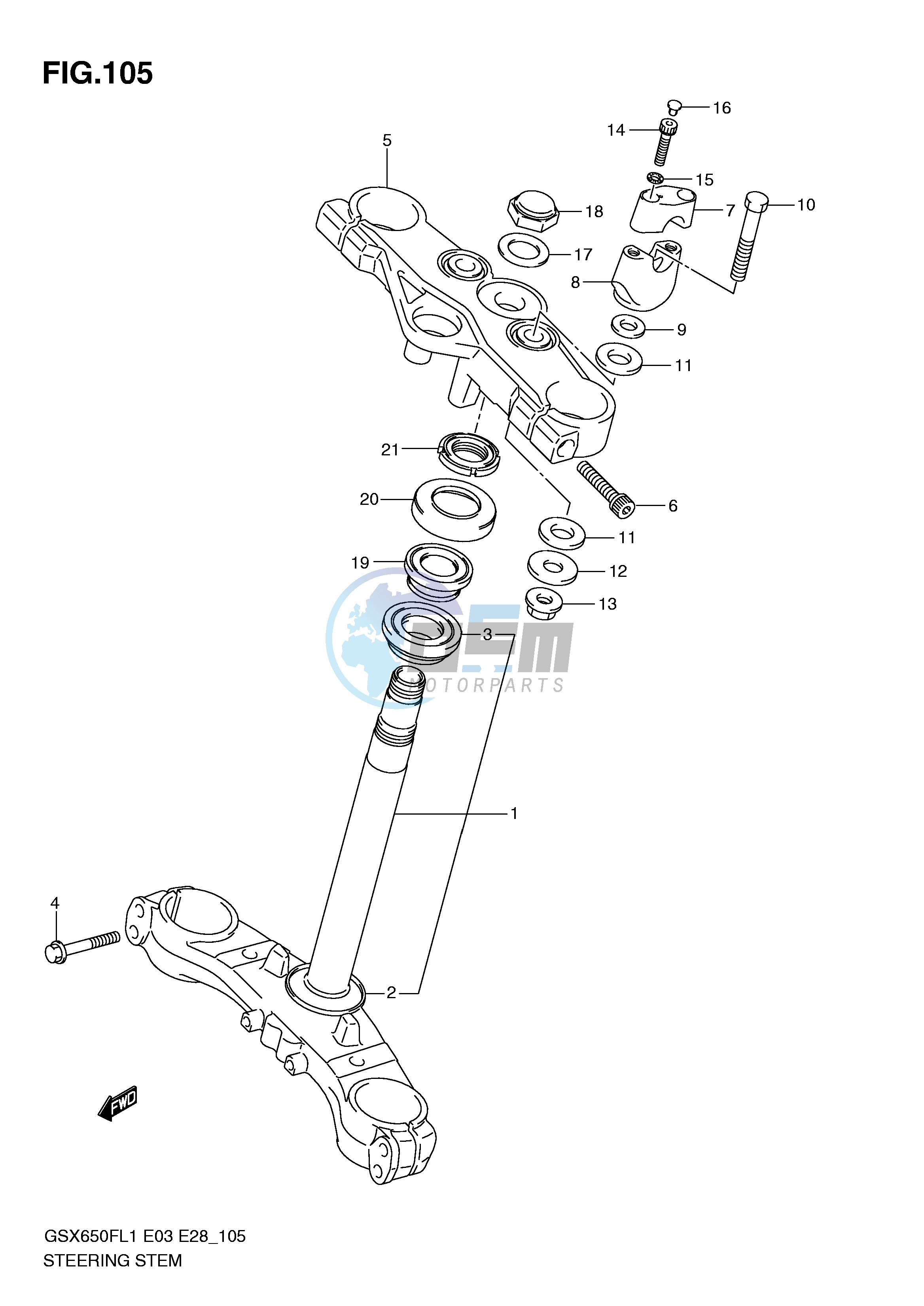 STEERING STEM (GSX650FL1 E3)