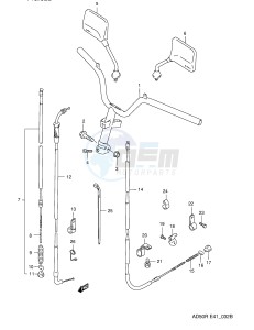 AD50 (E41) drawing HANDLEBAR (MODEL M R)