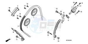 CB600FAA France - (F / ABS CMF) drawing CAM CHAIN/TENSIONER