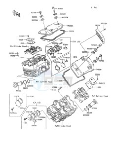 VN 750 A [VULCAN 750] (A10-A14) [VULCAN 750] drawing CYLINDER HEAD COVER