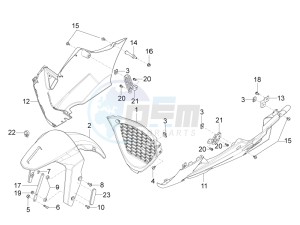 RS 125 Replica E4 ABS (APAC) drawing Front mudguard-Pillar