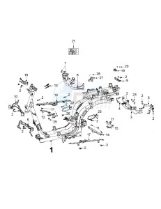 DJANGO 50 4T EVASION drawing FRAME AND SADDLE