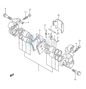 GSX750F (E28) drawing FRONT CALIPERS