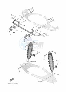 YXF850ES YX85FPSN (BARH) drawing REAR SUSPENSION