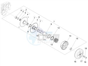 LIBERTY 125 4T E4 POSTE (EMEA) drawing Driven pulley