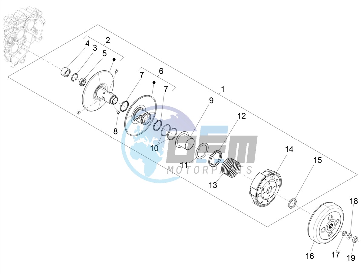 Driven pulley