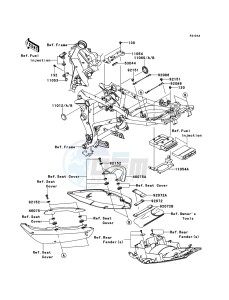 ER-6f ABS EX650B8F GB XX (EU ME A(FRICA) drawing Frame Fittings(JKAEX650ABA022144-)