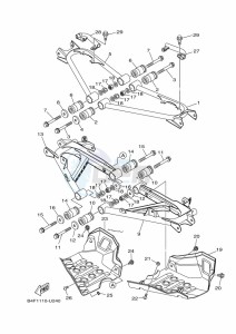 YFM700FWAD GRIZZLY 700 EPS (BDEJ) drawing REAR ARM