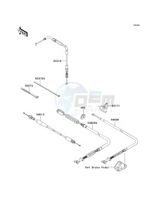 KVF 750 E [BRUTE FORCE 750 4X4I NRA OUTDOORS] (E8F-E9FA) E9F drawing CABLES