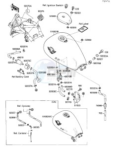 VN 1500 B [VULCAN 88 SE] (B1-B3) [VULCAN 88 SE] drawing FUEL TANK