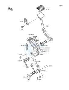 VN 1500 A [VULCAN 1500] (A10-A13) [VULCAN 1500] drawing BRAKE PEDAL_TORQUE LINK