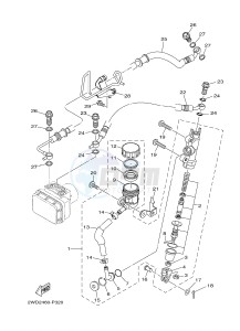 YZF-R3 YZF-R3A 321 R3 (B023 B024) drawing REAR MASTER CYLINDER