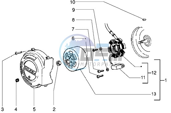 Flywheel magneto