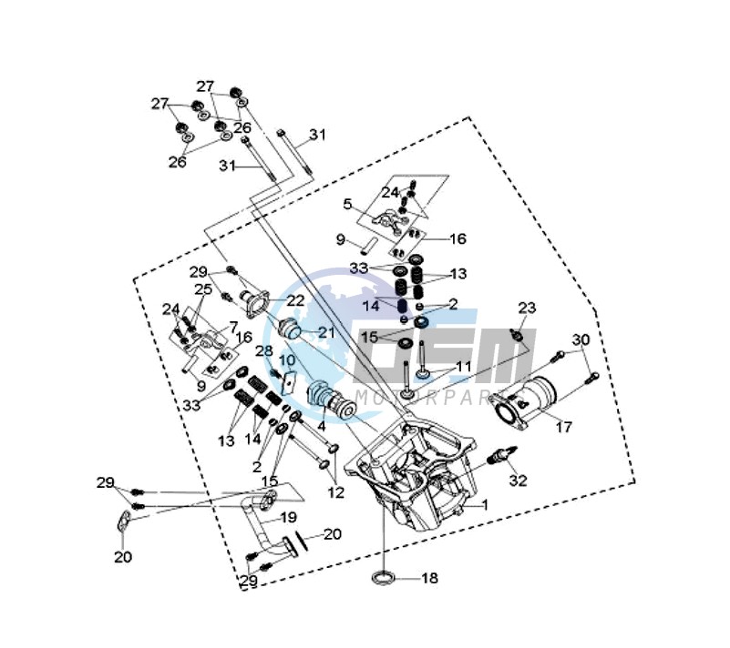 CYLINDER HEAD CPL   / THERMOSTAT