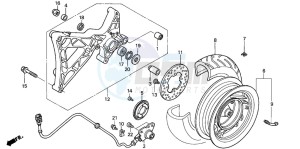 NSS250 JAZZ drawing REAR WHEEL